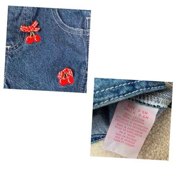 Toddler girls jean outfit 3-6M  EUC - Picture 6 of 6